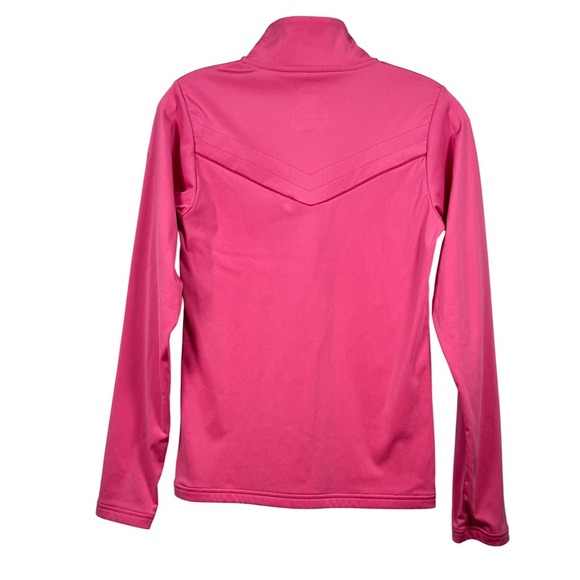 DESCENTE Girls Ski Performance Base Layer, 1/4 Zip, Hot Pink, Size Juniors 14 - Picture 4 of 11